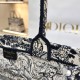 DIOR Large Dior Book Tote Ecru and Blue Toile de Jouy Embroidery