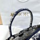 DIOR Large Dior Book Tote Ecru and Blue Toile de Jouy Embroidery