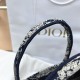 DIOR Large Dior Book Tote Blue and Ecru Toile de Jouy Reverse Embroidery