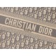 DIOR Medium Dior Book Tote Ecru and Gray Dior Oblique Embroidery