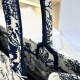 DIOR Medium Dior Book Tote Ecru and Blue Toile de Jouy Embroidery