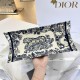 DIOR Medium Dior Book Tote Ecru and Blue Toile de Jouy Embroidery