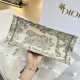 DIOR Medium Dior Book Tote Ecru and Gray Toile de Jouy Embroidery