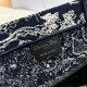 DIOR Medium Dior Book Tote Blue and Ecru Toile de Jouy Reverse Embroidery