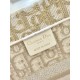 DIOR Medium Dior Book Tote White and Gold-Tone Dior Oblique Embroidery