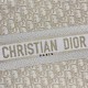 DIOR Medium Dior Book Tote White and Gold-Tone Dior Oblique Embroidery