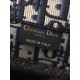 DIOR Small Dior Book Tote Ecru and Blue Dior Oblique Embroidery