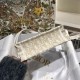 DIOR Mini Dior Book Tote White and Gold-Tone Dior Oblique Embroidery