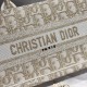 DIOR Mini Dior Book Tote White and Gold-Tone Dior Oblique Embroidery