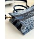 DIOR Mini Dior Book Tote Blue Denim Dior Oblique Jacquard 