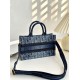 DIOR Mini Dior Book Tote Blue Denim Dior Oblique Jacquard 