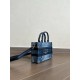 DIOR Mini Dior Book Tote Blue Denim Dior Oblique Jacquard 