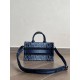 DIOR Mini Dior Book Tote Blue Denim Dior Oblique Jacquard 