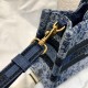 DIOR Mini Dior Book Tote Blue Denim Dior Oblique Jacquard 