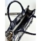 DIOR Mini Dior Book Tote Blue Toile de Jouy Reverse Embroidery