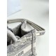 DIOR Mini Dior Book Tote Gray Toile de Jouy Reverse Embroidery