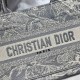 DIOR Mini Dior Book Tote Gray Toile de Jouy Reverse Embroidery