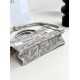 DIOR Mini Dior Book Tote Gray Toile de Jouy Reverse Embroidery