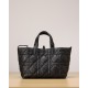 DIOR Medium Dior Toujours Bag Black Macrocannage Calfskin