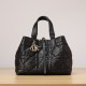 DIOR Medium Dior Toujours Bag Black Macrocannage Calfskin