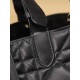 DIOR Medium Dior Toujours Bag Black Macrocannage Calfskin