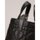 DIOR Medium Dior Toujours Bag Black Macrocannage Calfskin