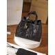 DIOR Medium Dior Toujours Bag Black Macrocannage Calfskin