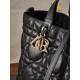 DIOR Medium Dior Toujours Bag Black Macrocannage Calfskin