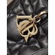 DIOR Medium Dior Toujours Bag Black Macrocannage Calfskin