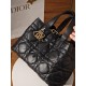 DIOR Medium Dior Toujours Bag Black Macrocannage Calfskin