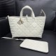 DIOR Medium Dior Toujours Bag Latte Macrocannage Calfskin