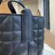 DIOR Medium Dior Toujours Bag Black Macrocannage Calfskin