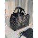 DIOR Medium Dior Toujours Bag Black Macrocannage Calfskin