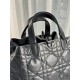 DIOR Medium Dior Toujours Bag Black Macrocannage Calfskin