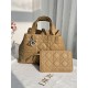 DIOR Medium Dior Toujours Bag Medium Tan Macrocannage Calfskin