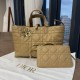 DIOR Medium Dior Toujours Bag Medium Tan Macrocannage Calfskin