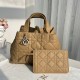 DIOR Medium Dior Toujours Bag Medium Tan Macrocannage Calfskin