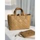 DIOR Medium Dior Toujours Bag Medium Tan Macrocannage Calfskin