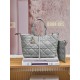 DIOR Medium Dior Toujours Bag Stone Gray Macrocannage Calfskin