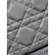 DIOR Medium Dior Toujours Bag Stone Gray Macrocannage Calfskin