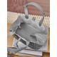 DIOR Medium Dior Toujours Bag Stone Gray Macrocannage Calfskin