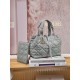 DIOR Medium Dior Toujours Bag Stone Gray Macrocannage Calfskin