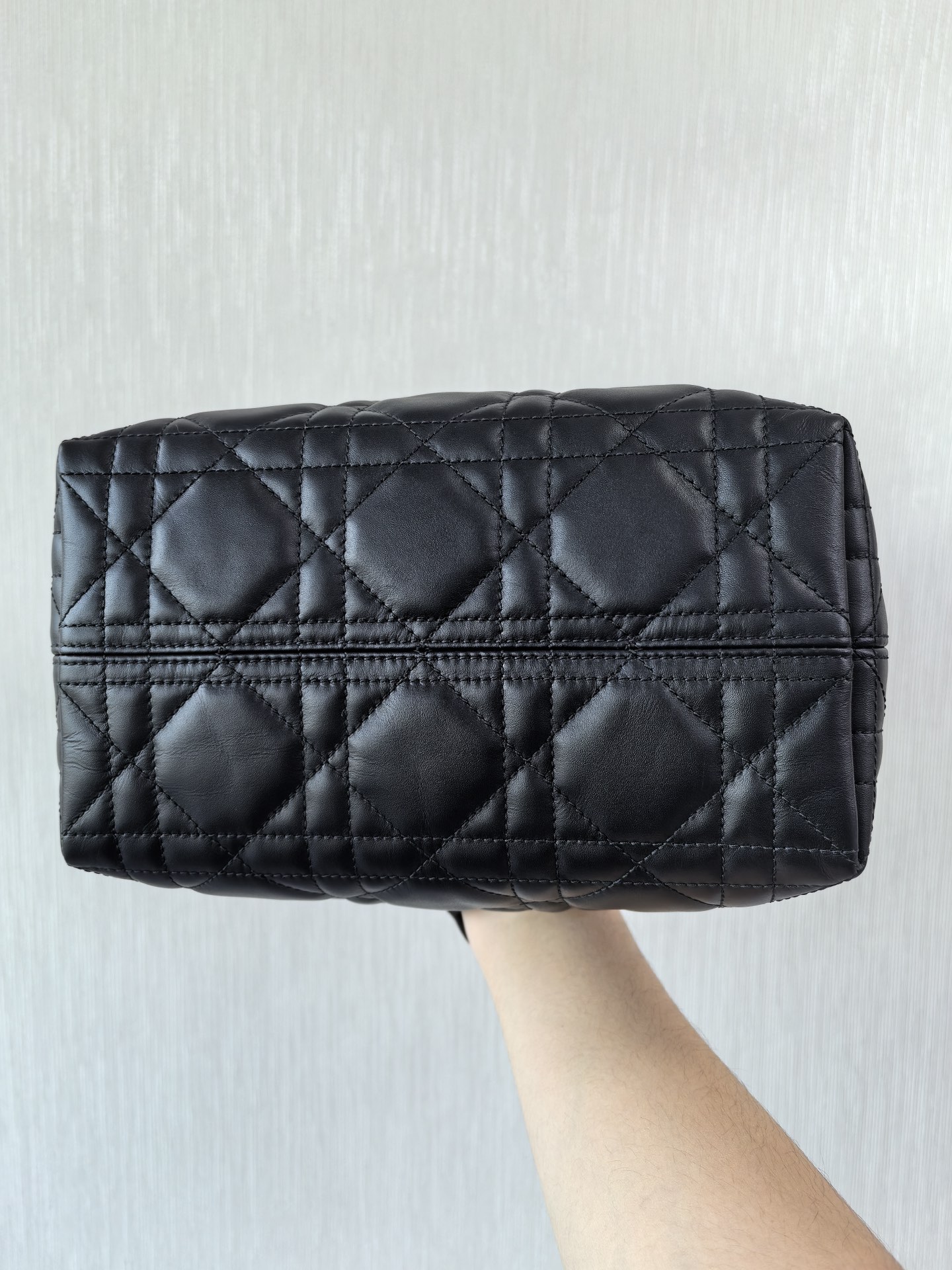 DIOR Small Dior Toujours Bag Black Macrocannage Calfskin