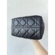 DIOR Small Dior Toujours Bag Black Macrocannage Calfskin