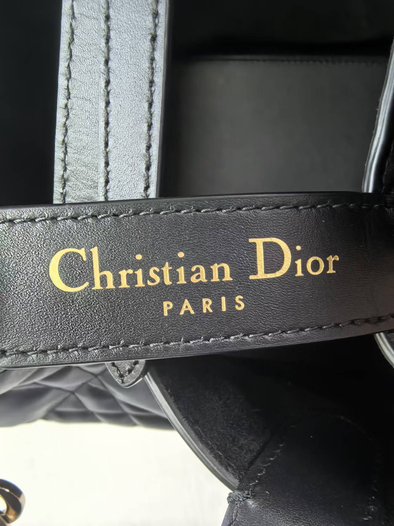 DIOR Small Dior Toujours Bag Black Macrocannage Calfskin