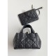 DIOR Small Dior Toujours Bag Black Macrocannage Calfskin