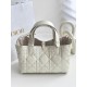 DIOR Small Dior Toujours Bag Latte Macrocannage Calfskin