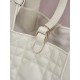 DIOR Small Dior Toujours Bag Latte Macrocannage Calfskin