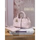 DIOR Small Dior Toujours Bag Pale Pink Macrocannage Calfskin