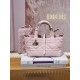 DIOR Small Dior Toujours Bag Pale Pink Macrocannage Calfskin